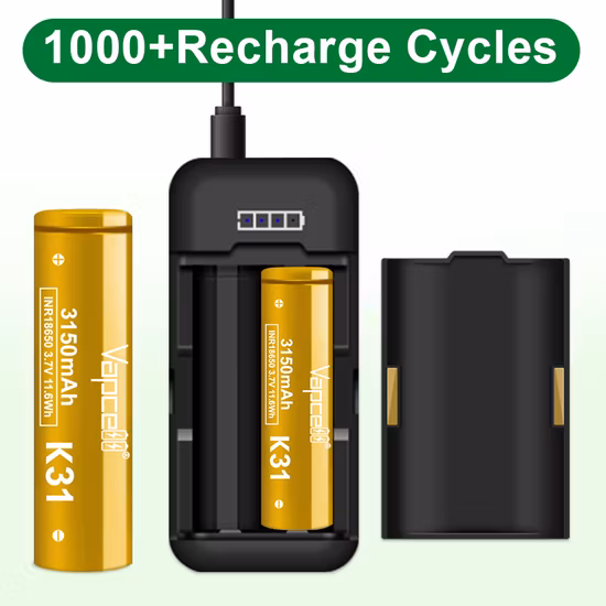 Más de 500 veces el ciclo de vida KC Certificado CE Recargable 3.7V 1800mAh Litio Ion 18650 Célula de batería de capacidad cilíndrica